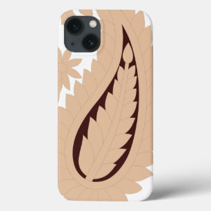 Funda Para iPhone 13 un dibujo de una flor con hojas sobre ella