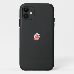Funda Para iPhone 11 un dibujo de una flor roja sobre un fondo blanco