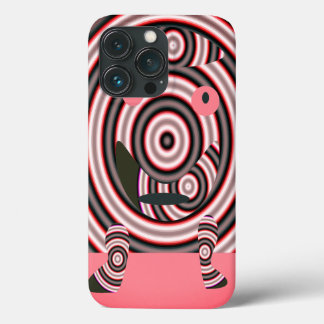 Funda Para iPhone 13 Pro Un diseño alegre en círculo rosa