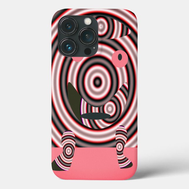 Funda De Case-Mate Para iPhone Un diseño alegre en círculo rosa (Reverso )