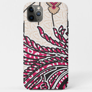 Funda Para iPhone 11 Pro Max Un diseño paisajístico decorativo con un rojo inte