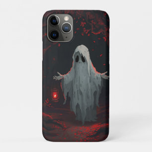 Funda Para iPhone 11 Pro Un fantasma blanco que sostiene una linterna roja