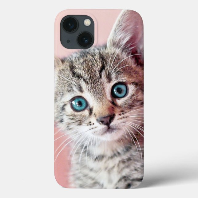 Funda De Case-Mate Para iPhone Un gatito lindo con ojos azules. (Reverso)