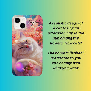 Funda Para iPhone 14 De Case-Mate Un gato lindo durmiendo