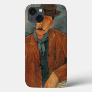 Funda Para iPhone 13 Un hombre asentado que se inclina en una tabla