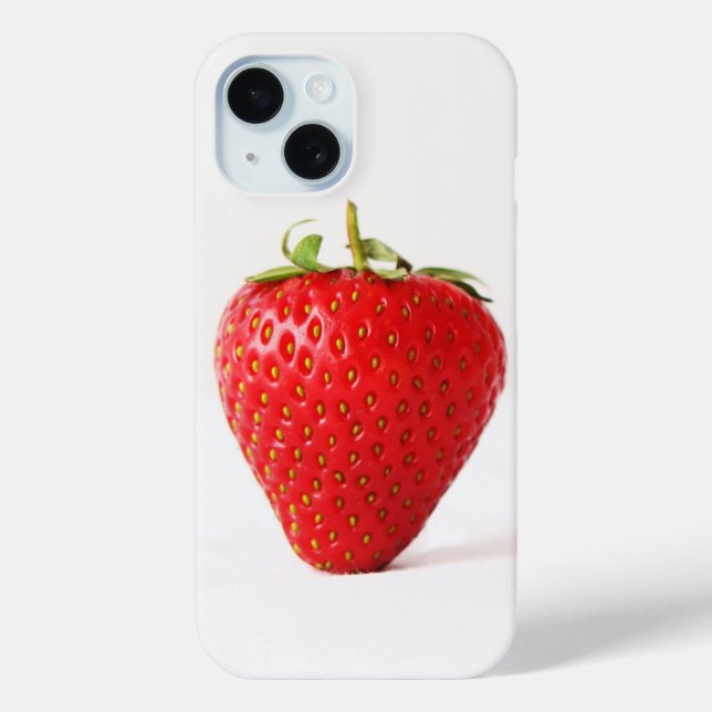 Funda De Case-Mate Para iPhone Un iphcna de fresa roja (Reverso )