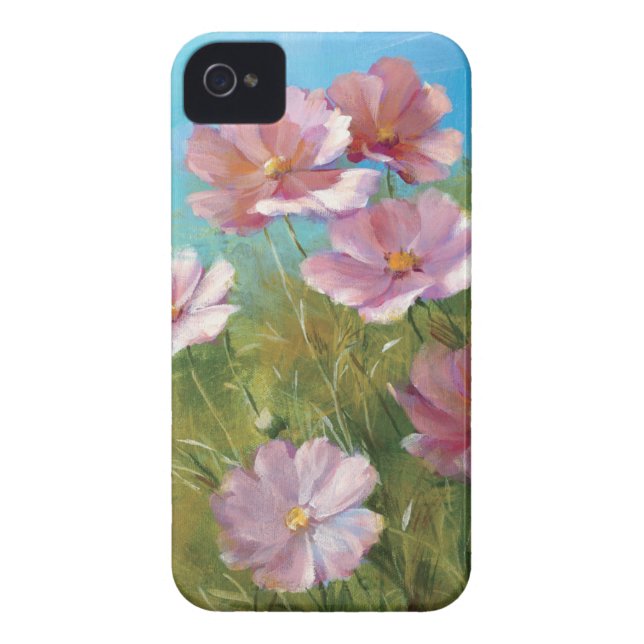 Funda De Case-Mate Para iPhone Un jardín floral rosado (Atrás)