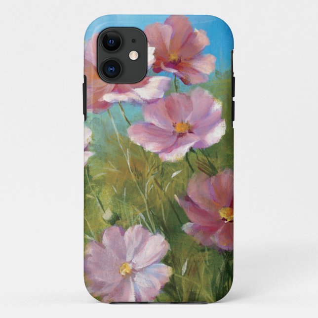 Funda De Case-Mate Para iPhone Un jardín floral rosado (Reverso)