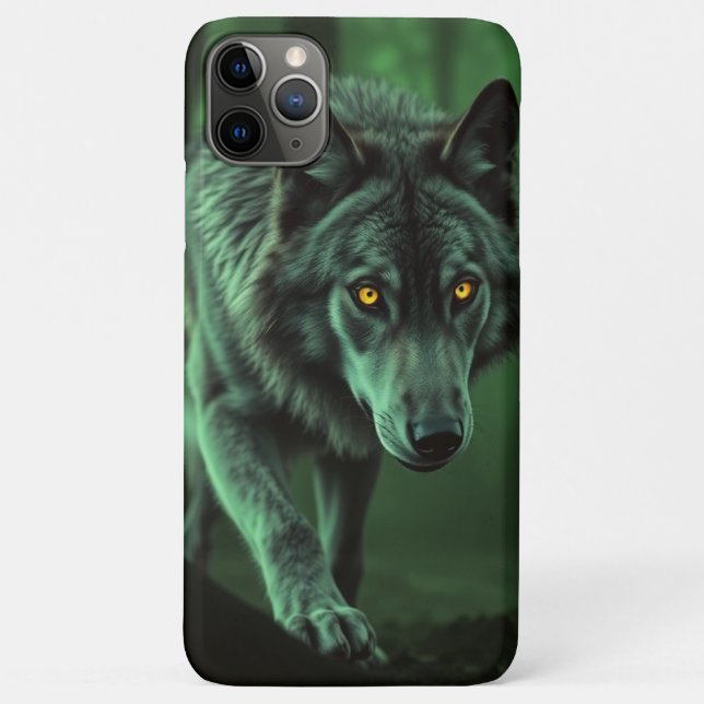 Funda De Case-Mate Para iPhone Un lobo nocturno: el alfa del bosque (Reverso)