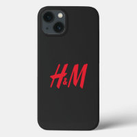 un logo rojo h y m sobre un fondo negro