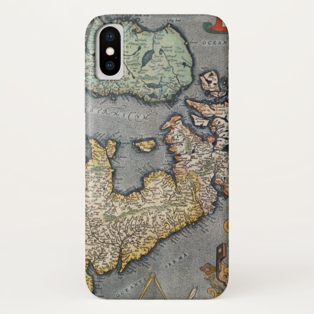 Funda De Case-Mate Para iPhone Un mapa de Gran Bretaña el | 1587 (Reverso)
