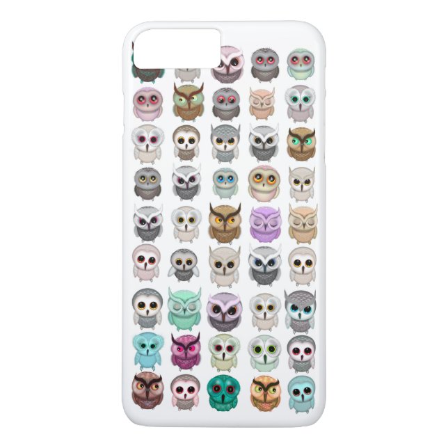 Funda De Case-Mate Para iPhone Un montón de diseño de búhos lindos (Reverso)