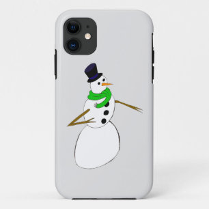 Funda Para iPhone 11 un muñeco de nieve  