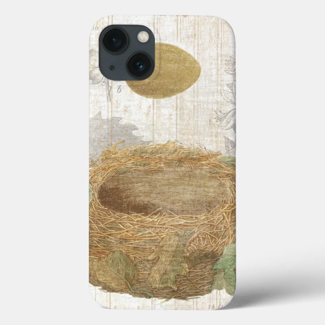 Funda De Case-Mate Para iPhone Un nido de pájaro con un huevo marrón (Reverso)