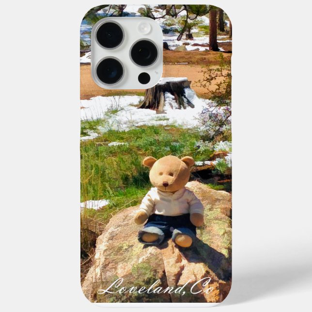 Funda De Case-Mate Para iPhone "Un oso en las montañas" por MaryZimmermanDiseños (Reverso )