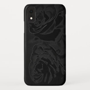 Funda Para iPhone XR Un par de rosas de negro