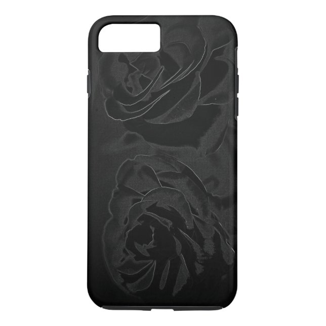 Funda De Case-Mate Para iPhone Un par de rosas en negro (Reverso)