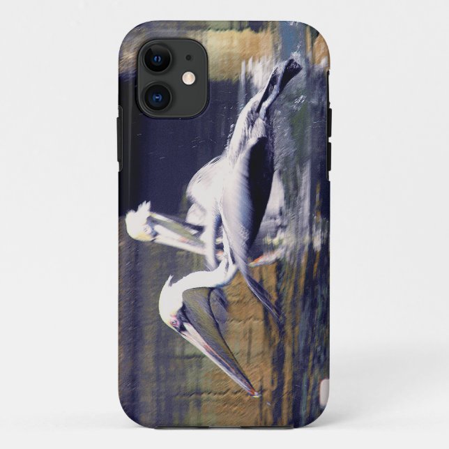 Funda De Case-Mate Para iPhone Un pelícano despega (Reverso)
