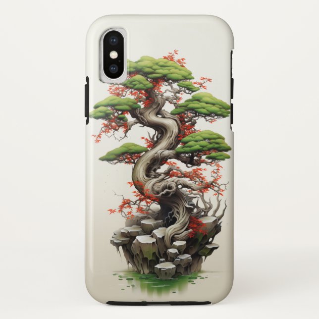 Funda De Case-Mate Para iPhone Un pequeño bonsai arbolado (Reverso)
