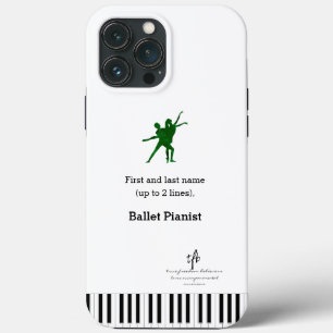 Funda Para iPhone 13 Pro Max Un pianista de ballet profundo verde I