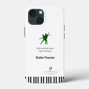 Funda Para iPhone 13 Mini Un pianista de ballet profundo verde I