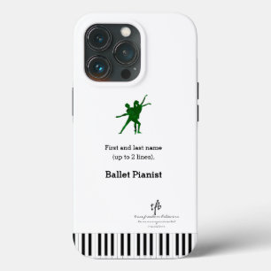 Funda Para iPhone 13 Pro Un pianista de ballet profundo verde I
