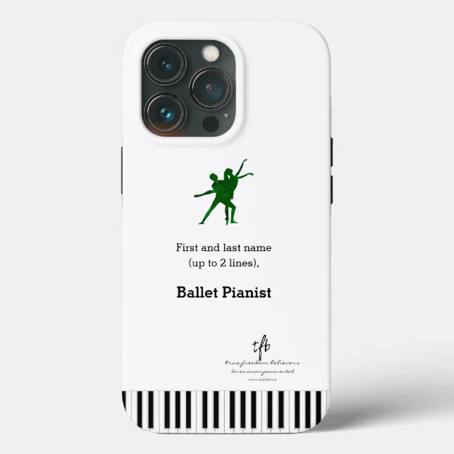 Funda De Case-Mate Para iPhone Un pianista de ballet profundo verde I (Reverso )