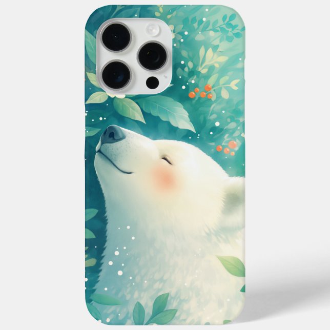 Funda De Case-Mate Para iPhone Un retiro mágico del oso polar (Reverso )