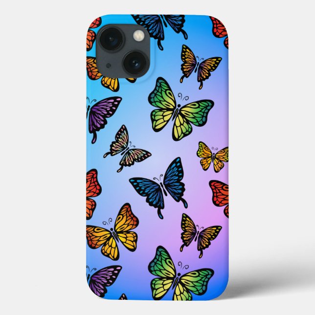 Funda De Case-Mate Para iPhone Un revoltijo de mariposas (Reverso)