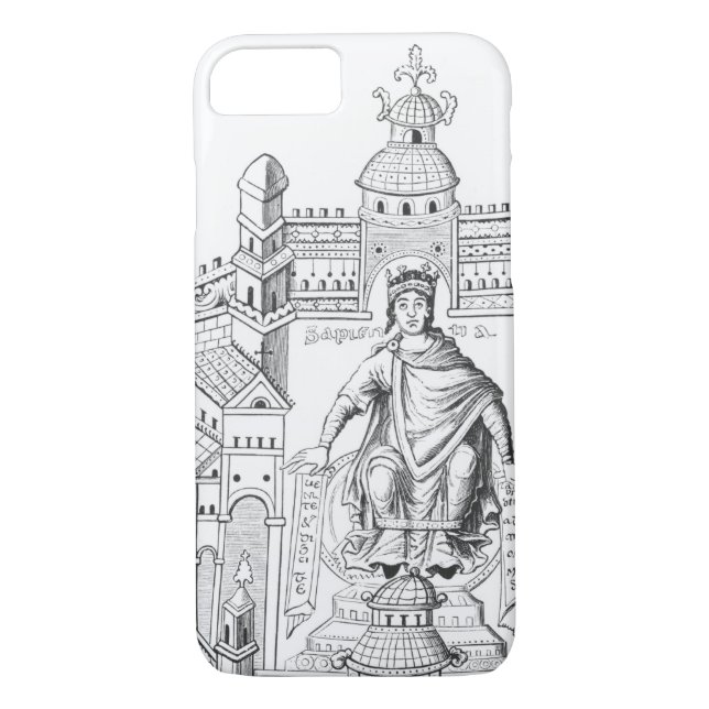 Funda De Case-Mate Para iPhone Un rey de Carlovingian en su palacio, (Reverso)