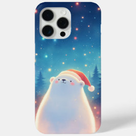 Funda Para iPhone 15 Pro Max Un sueño de Navidad de un oso polar