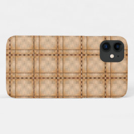 Funda Para iPhone 11 Un tartán de ajedrez irregular pardo