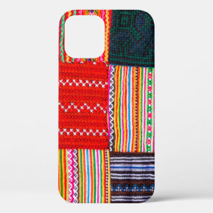 Funda Para iPhone 12 un tejido de mosaico en estilo asiático multicolor