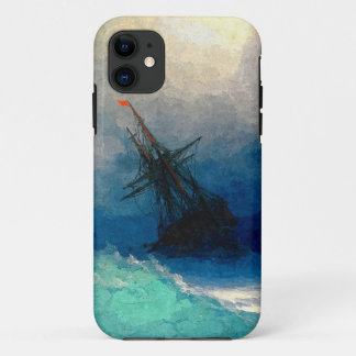 Funda Para iPhone 11 Un velero en una tormenta