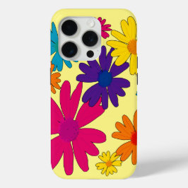 Funda Para iPhone 15 Pro Una cama de flores de margarita