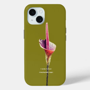 Funda Para iPhone 15 Una flor de lirio de voodoo