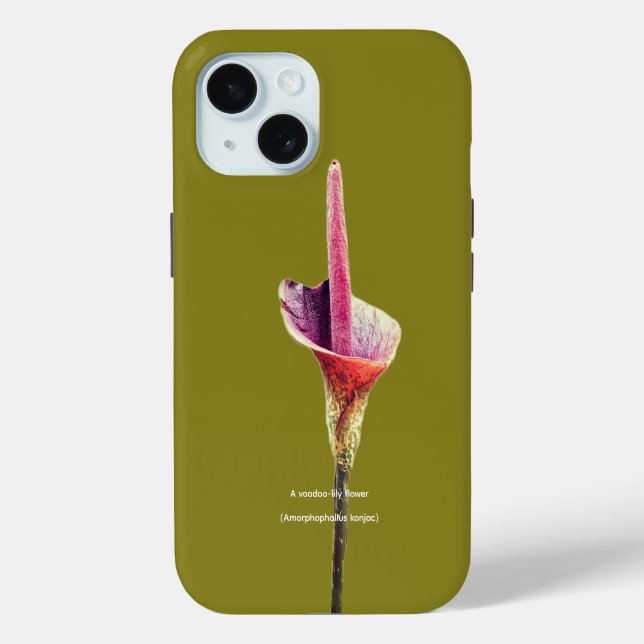 Funda De Case-Mate Para iPhone Una flor de lirio de voodoo (Reverso )
