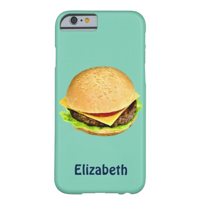 Funda De Case-Mate Para iPhone Una gran foto jugosa de Cheeseburger personalizada (Reverso)