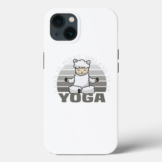 Funda De Case-Mate Para iPhone Una llama graciosa haciendo yoga. (Reverso )