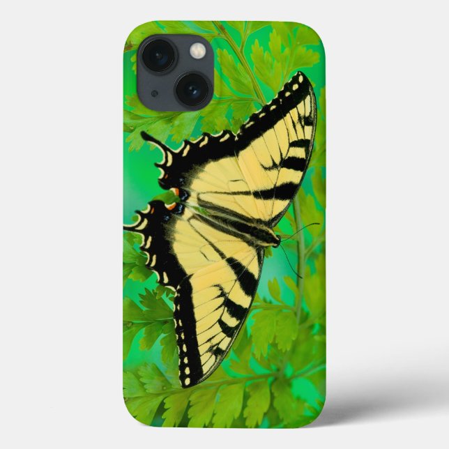Funda De Case-Mate Para iPhone Una mariposa cola de golondrina aterrizando (Reverso)