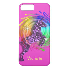 Funda Para iPhone 8 Plus/7 Plus Una moda divertida en el Rainbow Unicorn personali