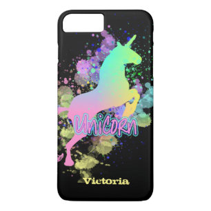 Funda Para iPhone 8 Plus/7 Plus Una moda divertida en el Rainbow Unicorn personali