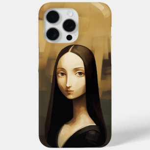 Funda Para iPhone 15 Pro Max Una Mona Lisa reimaginada, un clásico pero también