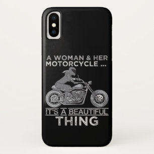 Funda Para iPhone X Una Mujer Y Su Regalo De Motocicletas Para Los Bik