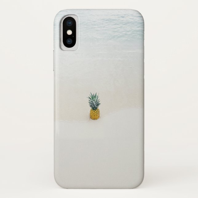Funda De Case-Mate Para iPhone Una piña en la playa (Reverso)
