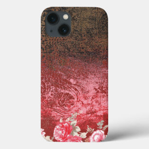 Funda Para iPhone 13 una pintura roja y negra con un fondo rojo