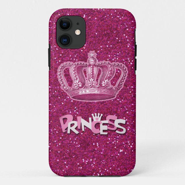Funda De Case-Mate Para iPhone Una princesa llamativamente caliente Purpurina y v (Reverso)