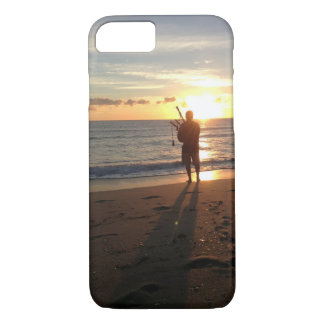 Funda Para iPhone 8/7 una salida del sol hermosa en la playa con música