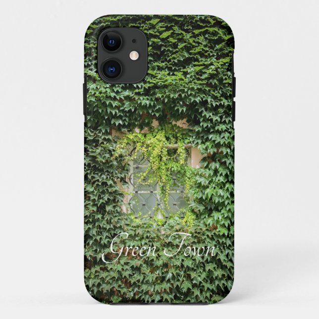 Funda De Case-Mate Para iPhone Una ventana de plantas verdes (Reverso)