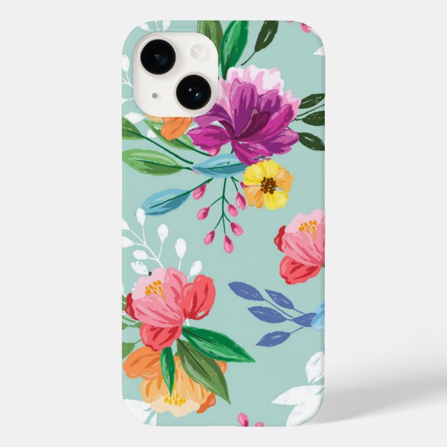 Funda De Case-Mate Para iPhone Unas impresionantes flores pintadas (Reverso )